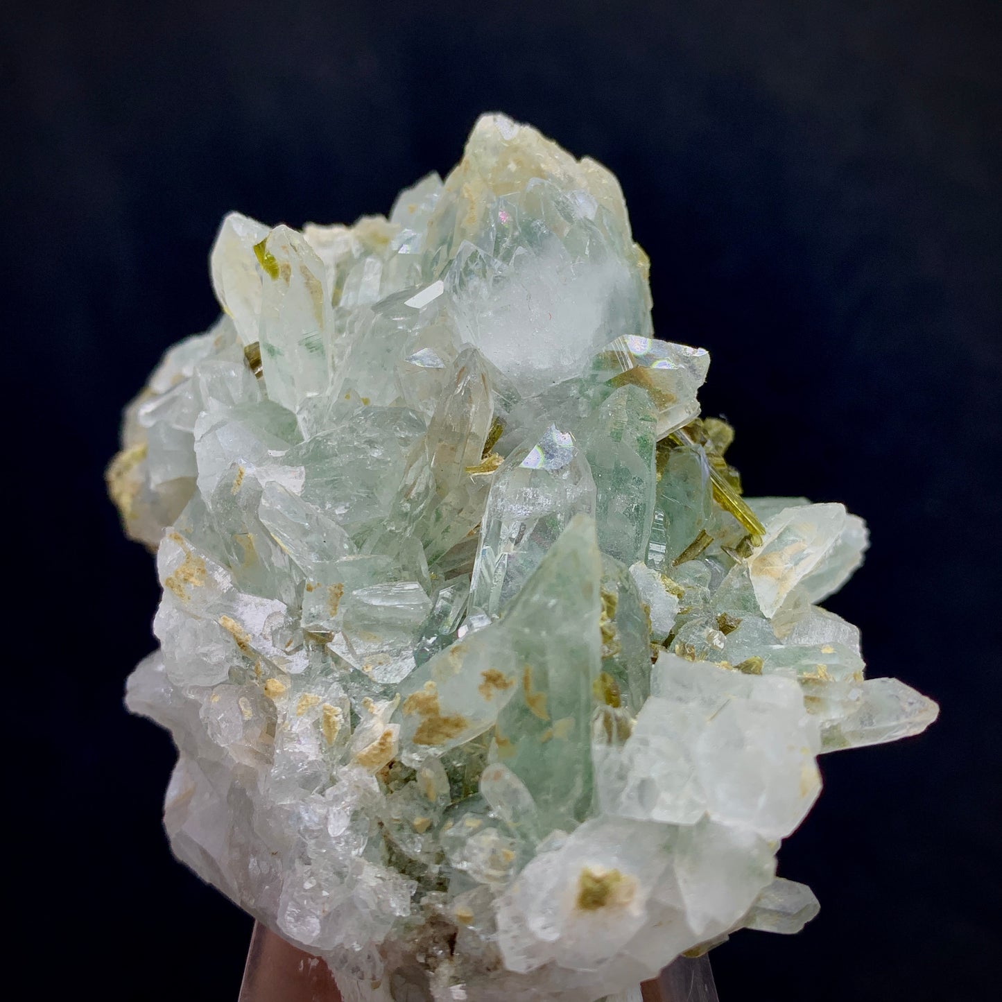 Epidote Crystal, Quartz Cluster,  Massive Mineral, Green Crystal, Heart Chakra, Abundance Stone, Collector Specimen, Investment Stone, Mineral Association, Crystal Dimensions, Natural Specimen