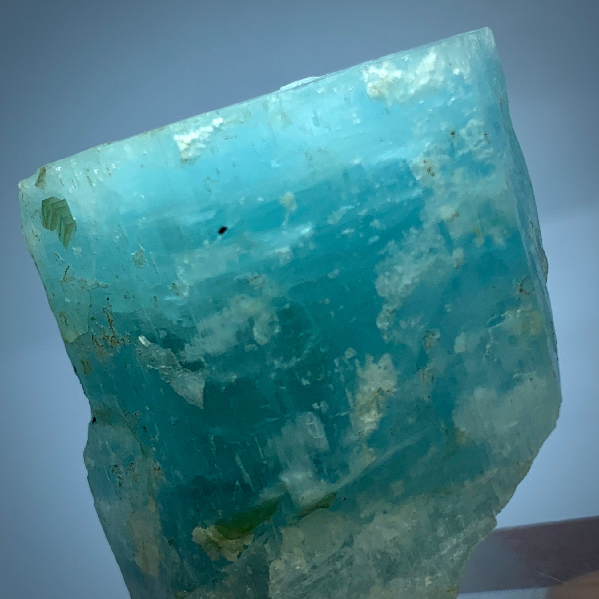Terminated Aquamarine, 420 Carat, Deep Blue Beryl, Gem Quality Crystal, Afghanistan Mineral, Raw Aquamarine, Museum Specimen, Collector Stone, Natural Aquamarine, Hexagonal Crystal