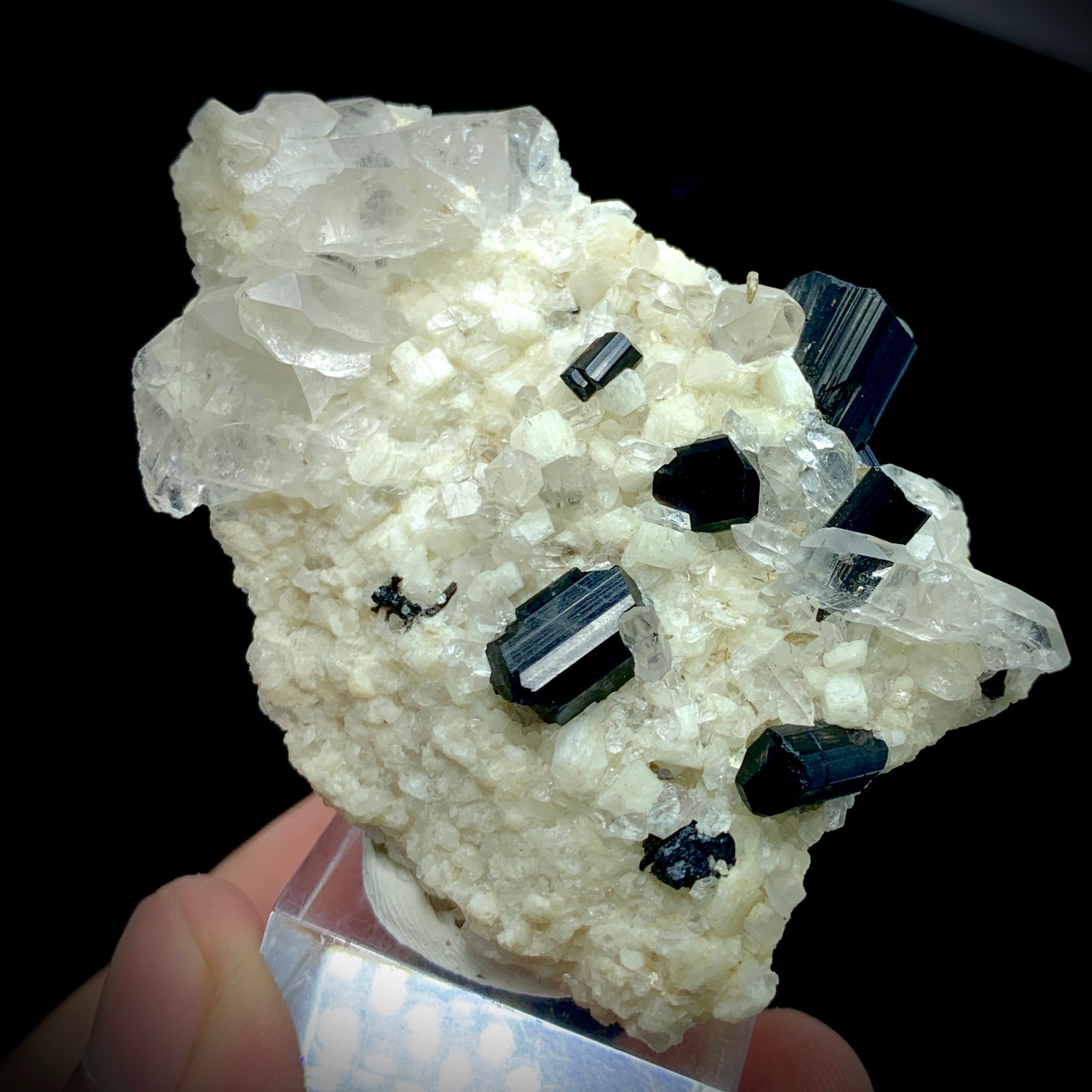 Schorl Black Tourmaline & Lazurite Quartz Cluster 310 CT | Multi-Mineral Specimen
