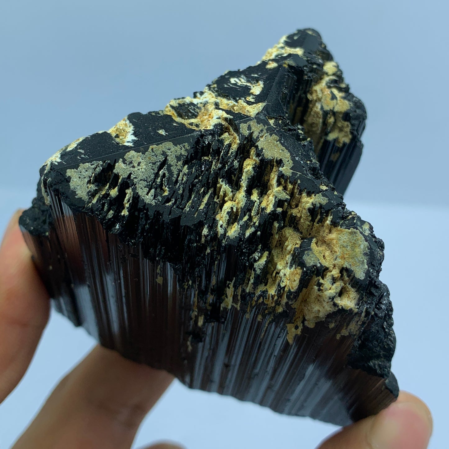 Black Tourmaline, Schorl Crystal, 1800 Carats, Etched Termination, Massive Crystal, Pakistan Mineral, Grounding Stone, Healing Crystal, Collector Specimen, Investment Stone, Tourmaline Crystal, Root Chakra, Crystal Dimensions