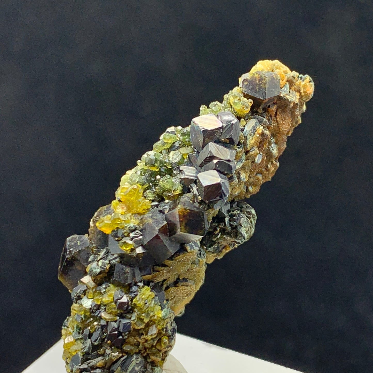 Andradite Garnet, Vesuvianite, Magnetite, 63 Carat, Skardu Pakistan, Mineral Association, Garnet Crystal, Idocrase, Collector Specimen, Pakistan Mineral