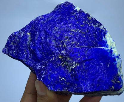 Raw Blue Lapis Lazuli Crystal Specimen with Gold Pyrite Star’s