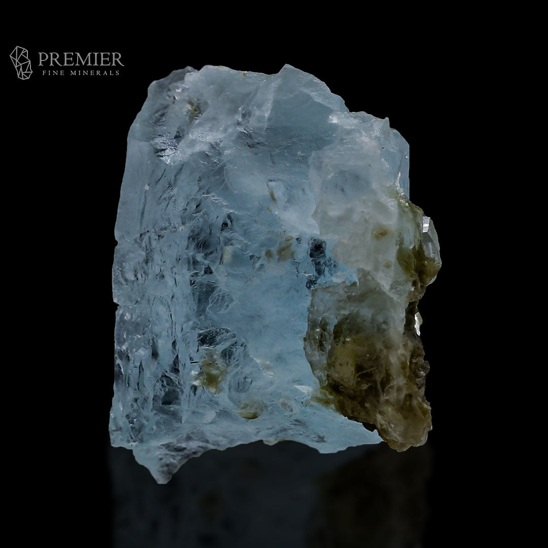 Aquamarine, Beryl, Etched Crystal, Geomatrix, Terminated, Muscovite, Mica, Combination Specimen, 649 Carats, 129.8 Grams, Pakistan Mineral, Collector Grade, Unique Habit