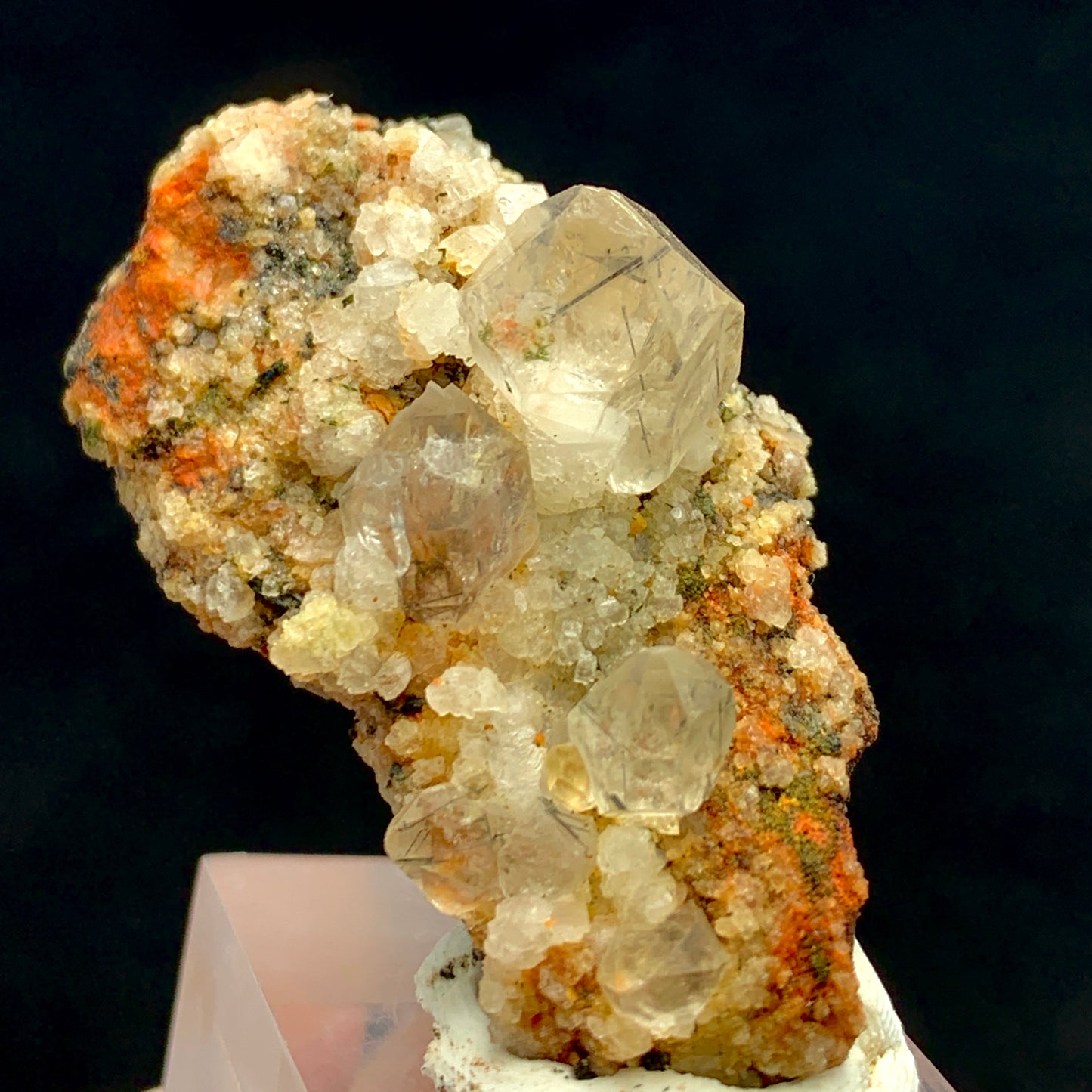 Rutile Quartz, Zagi Mine, Diamond Quartz, Lepidolite Matrix, 95 Carat, Pakistan Specimen, Terminated Rutile, Rare Mineral, Collector Specimen, Zagi Crystal