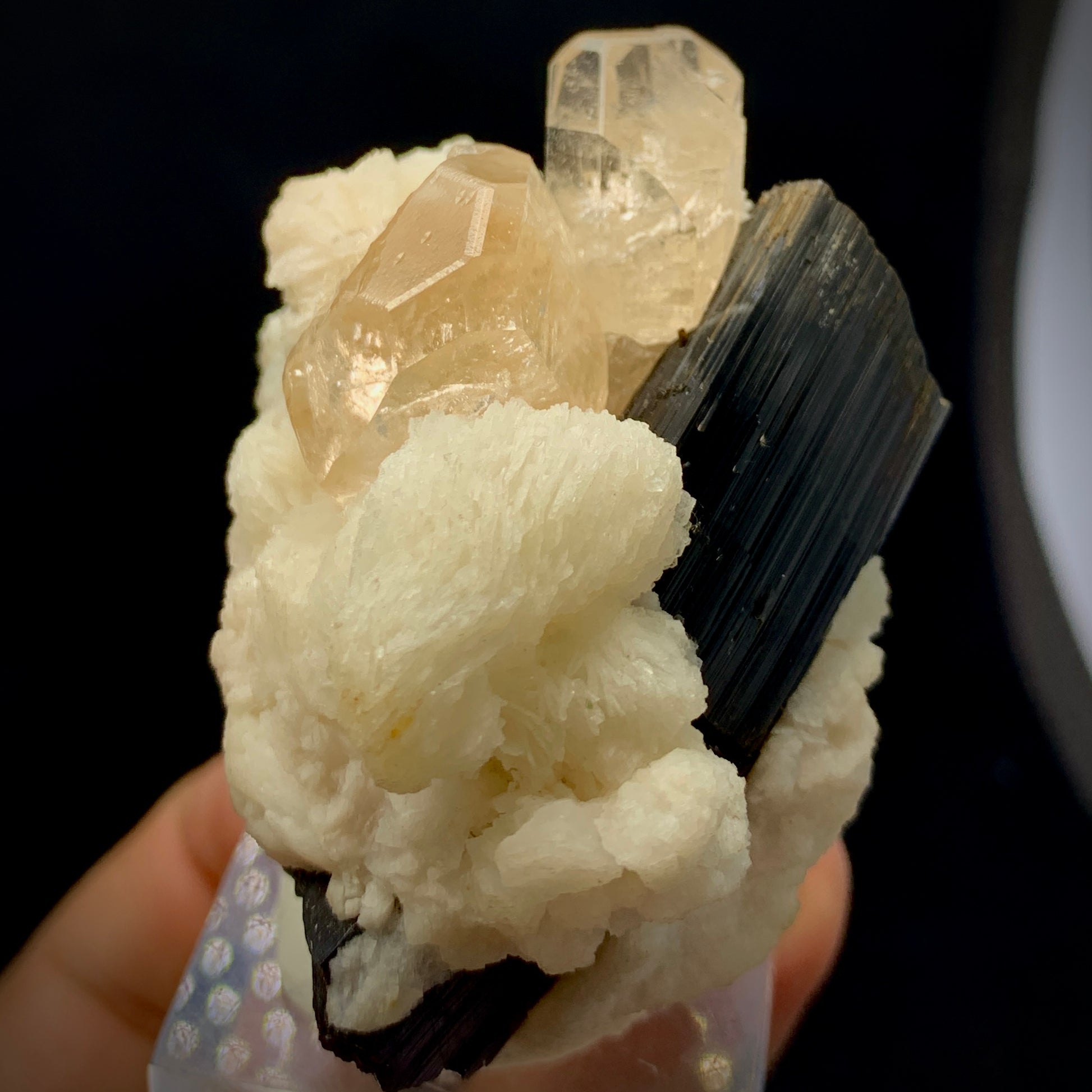 Topaz Crystal, 829 Carats, Topaz Twin, Double Terminated, Schorl, Black Tourmaline, Albite Matrix, Skardu Pakistan, Museum Grade, Investment Stone, Rare Mineral, Collector Specimen, Crystal Dimensions