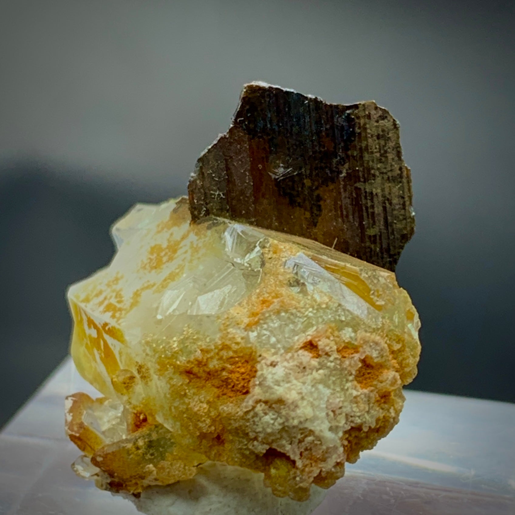 Brookite Crystal, 28.50 Carats, Quartz Matrix, Rare Mineral, Titanium Dioxide, Brookite on Quartz, Crystal Specimen, Miniature Specimen, High Energy, Collector Gem, TiO2 Crystal, Crystal Dimensions, Natural Mineral