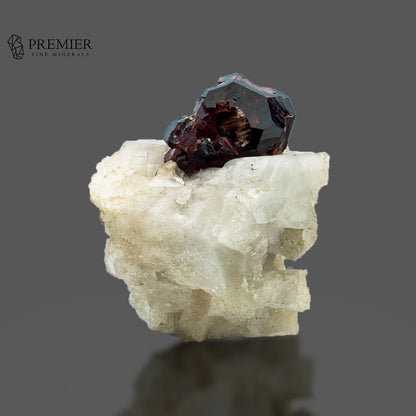 Etched Spessartine Garnet Crystal on Feldspar Matrix - Pakistan
