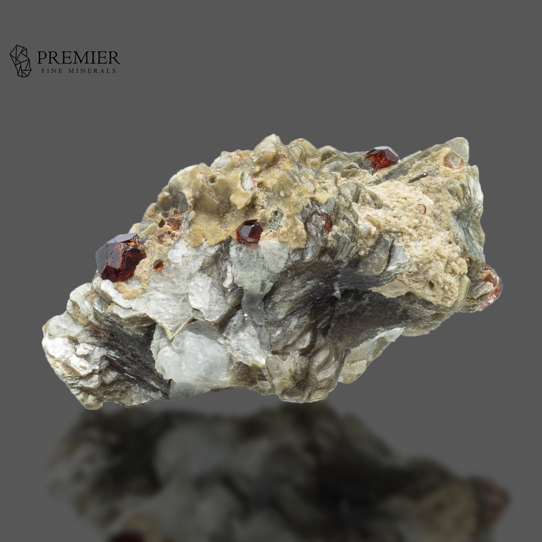 Spessartine Garnet on Muscovite - Pakistan