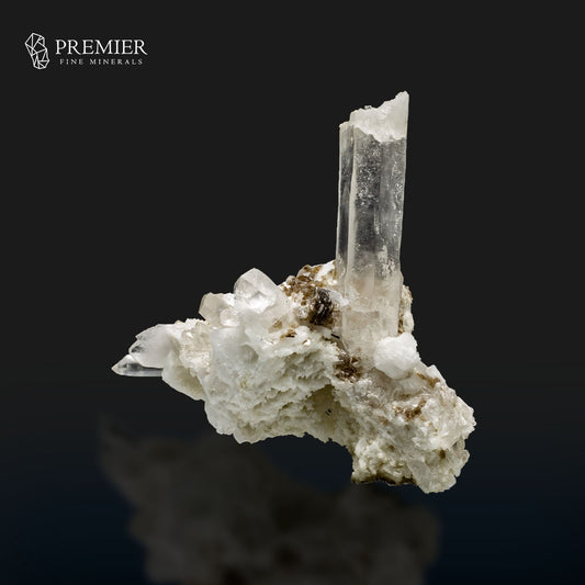 Etched Lemurian Quartz with Mica on Matrix – Pakistan