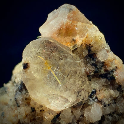 Rutilated Quartz, Zagi Mountain, Gold Rutile, Copper Rutile, Lepidolite Mica, 136g Mineral, Pakistan Specimen, Quartz Cluster, Rare Rutile, Collector Grade, Zagi Crystal