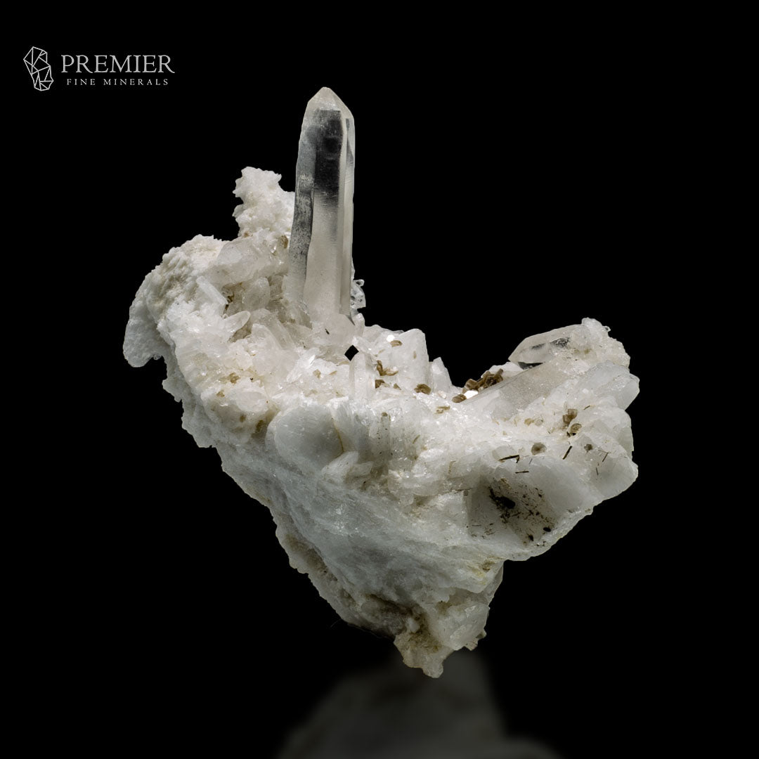 Lemurian Quartz with Schorl & Mica on Feldspar – Skardu Pakistan