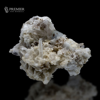 Blue Aquamarine & Lemurian Quartz on Feldspar – Skardu