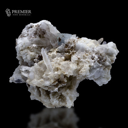 Blue Aquamarine & Lemurian Quartz on Feldspar – Skardu