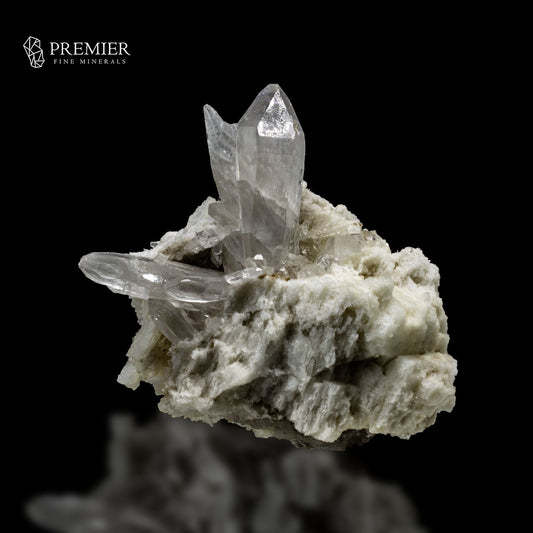 Standing Lemurian Quartz Cluster on Feldspar – Pakistan