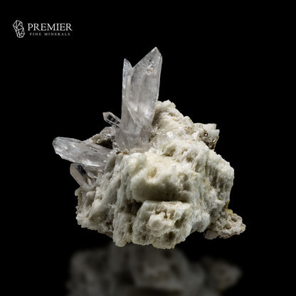 Standing Lemurian Quartz Cluster on Feldspar – Pakistan