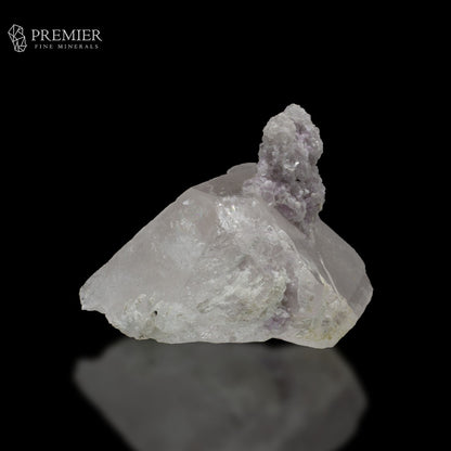 Lepidolite on Etched Quartz Specimen - Afghanistan