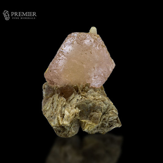 Etched Morganite , Calcite on Matrix - Afghanistan