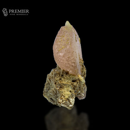 Etched Morganite , Calcite on Matrix - Afghanistan