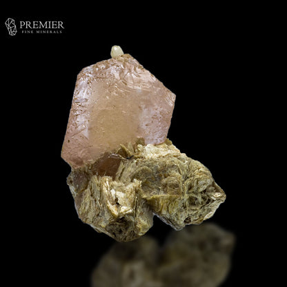Etched Morganite , Calcite on Matrix - Afghanistan
