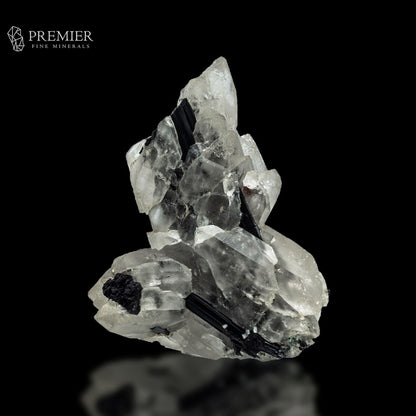 Black Tourmaline in Quartz Cluster - Pakistan