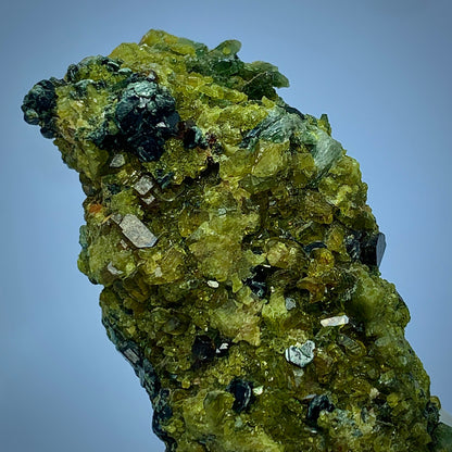 Vesuvianite Crystal, Diopside, Rainbow Magnetite, Iron Mica, 212 Carat, Pakistan Mineral, Complex Cluster, Idocrase, Iridescent Magnetite, Rare Mineral
