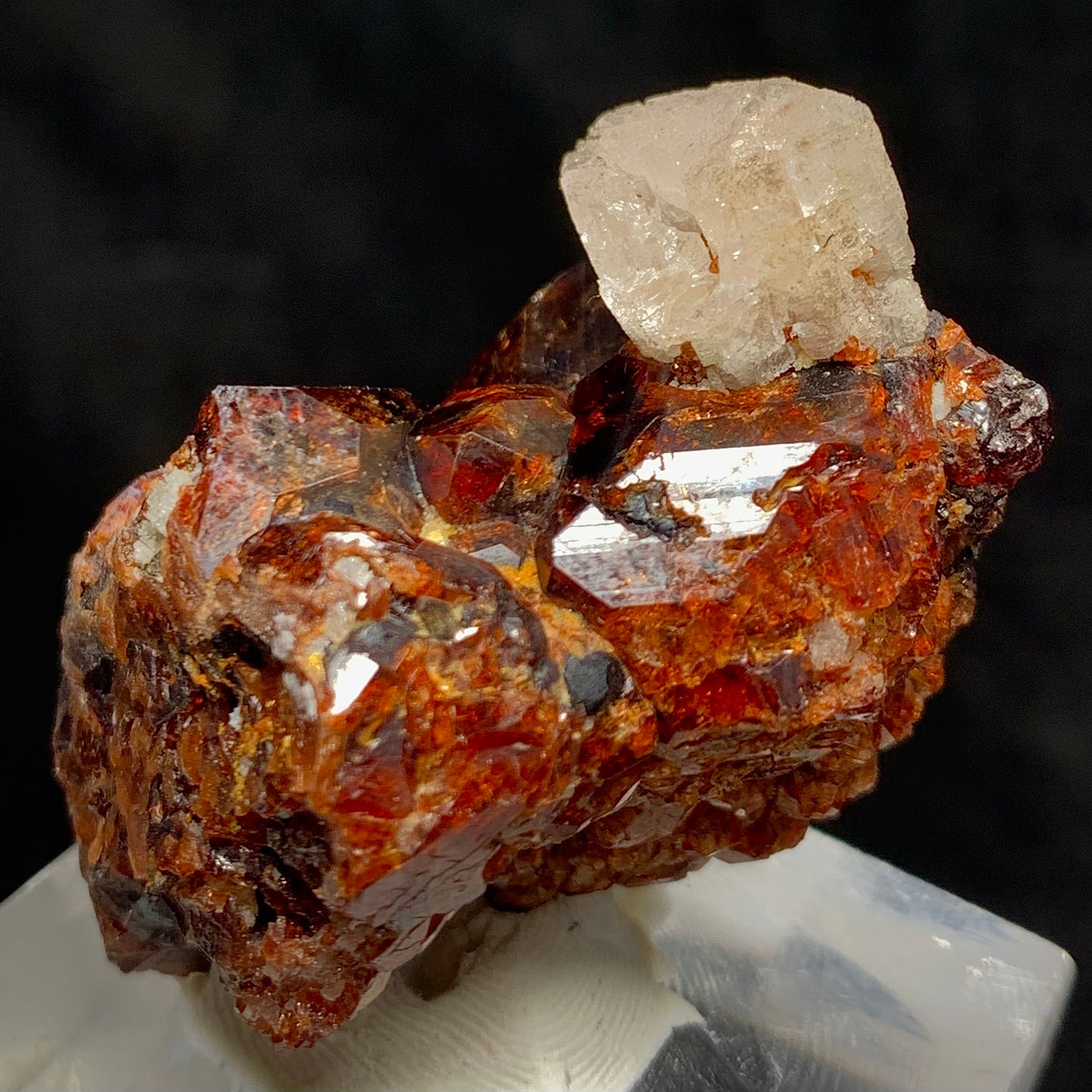 Etched Apatite, Spessartine Garnet, 285 Carats, 57 Grams, Pakistan Mineral, Rare Crystal Habit, Apatite on Garnet, Collector Specimen, Miniature Specimen, Etched Crystal, Mineral Association, Unique Specimen, Crystal Etching