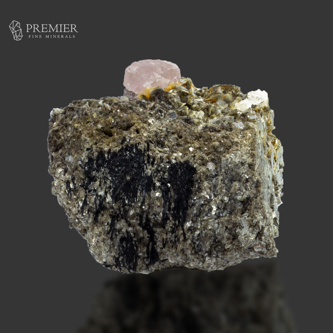 Pink Apatite Crystal on Muscovite - Pakistan