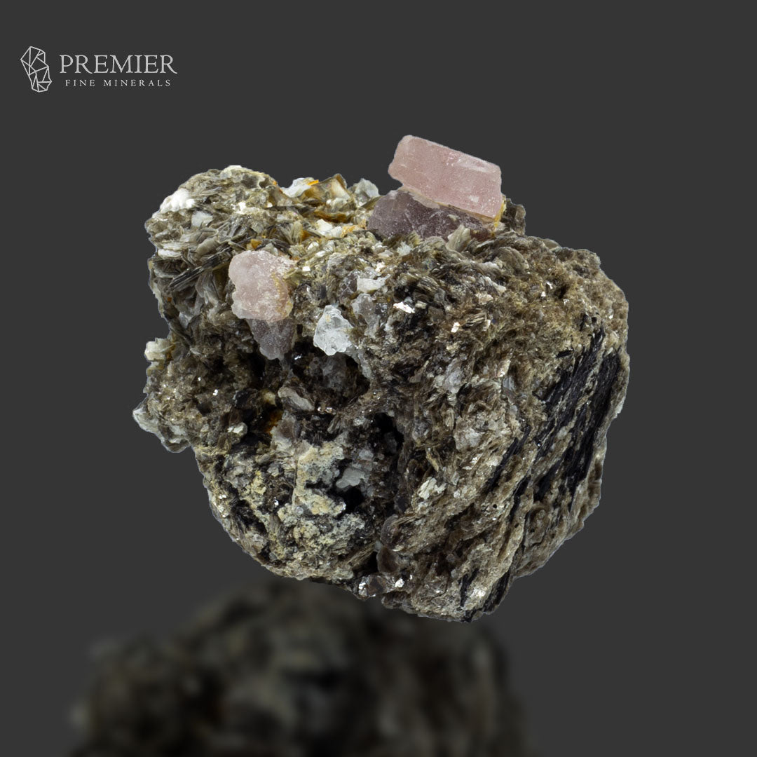 Pink Apatite Crystal on Muscovite - Pakistan