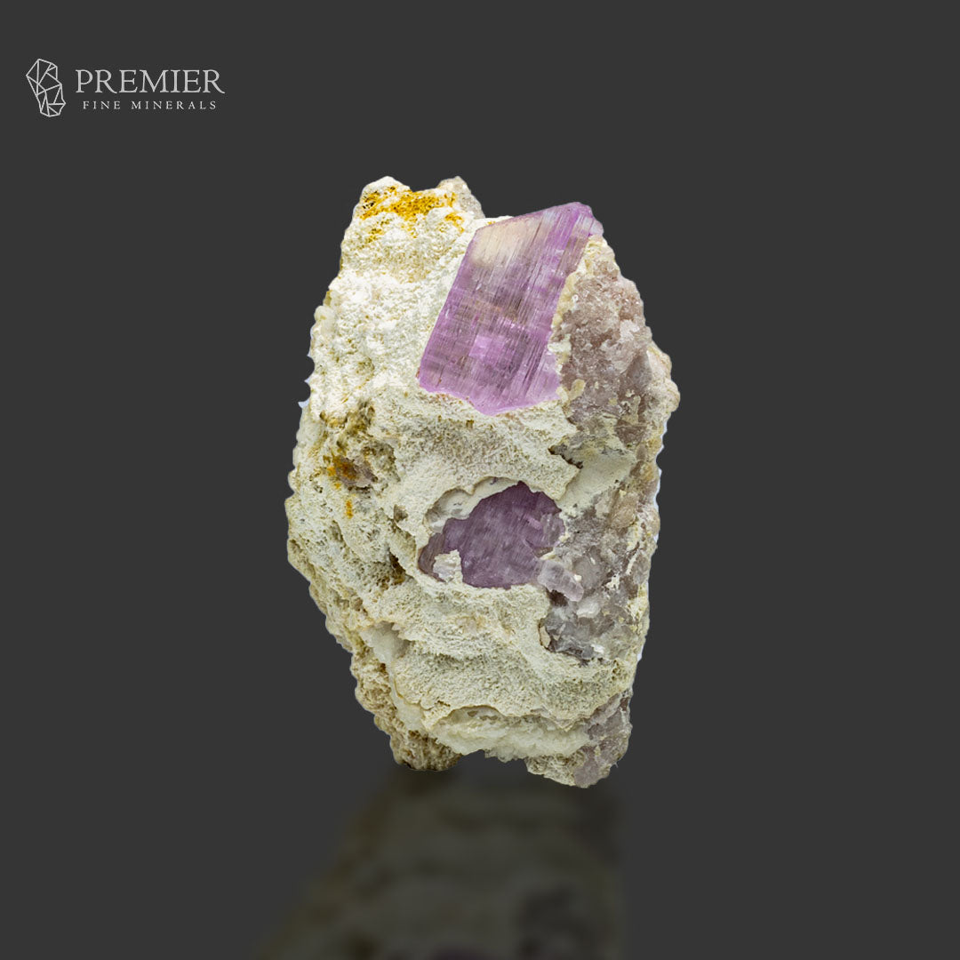 Kunzite Crystal in Feldspar Matrix | Afghanistan