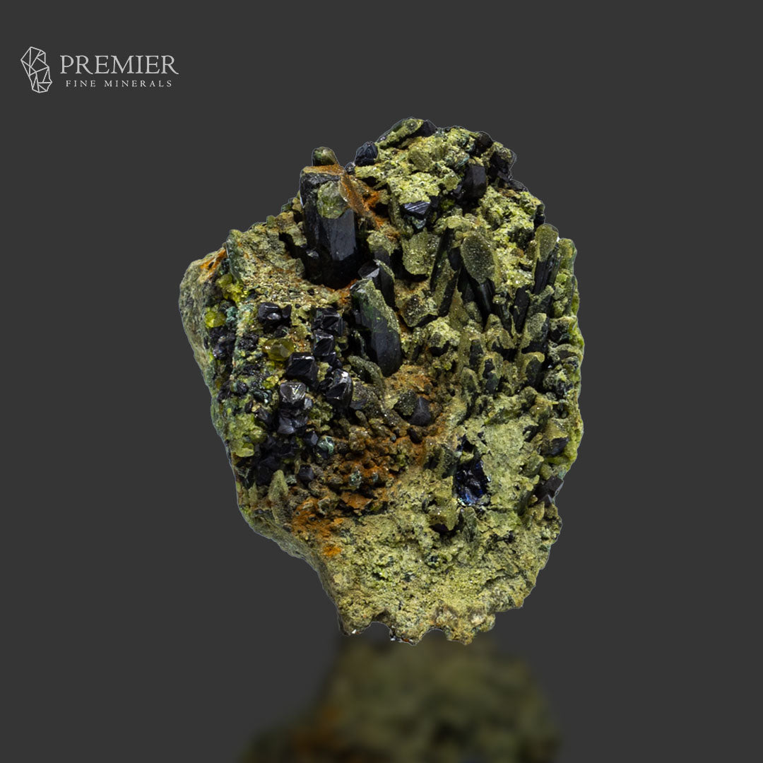 Vesuvianite, Magnetite, Diopside, 295 Carats, 59 Grams, Mineral Association, Skarn Deposit, Idocrase, Pyroxene, Collector Specimen, Miniature Specimen, Complex Mineral, Cabinet Specimen