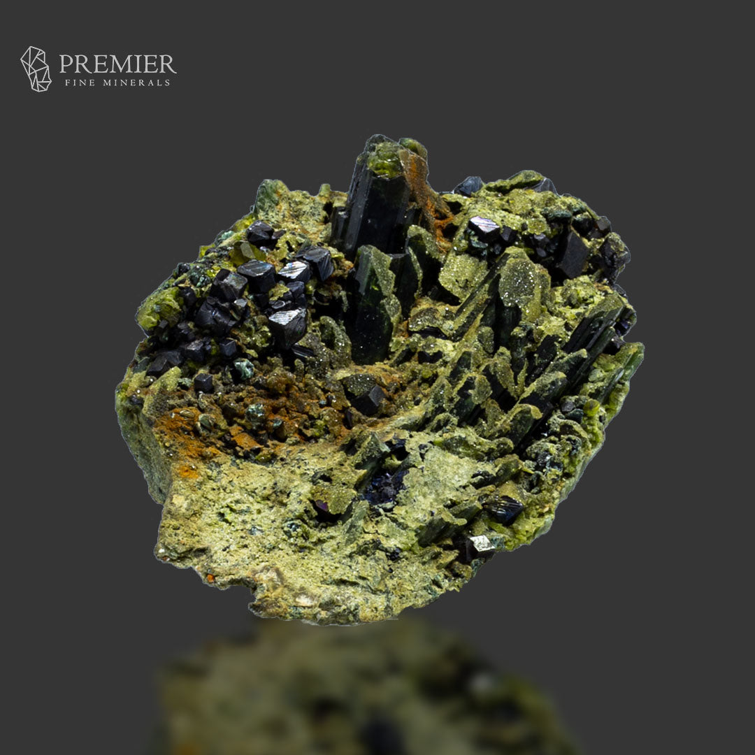 Vesuvianite, Magnetite, Diopside, 295 Carats, 59 Grams, Mineral Association, Skarn Deposit, Idocrase, Pyroxene, Collector Specimen, Miniature Specimen, Complex Mineral, Cabinet Specimen