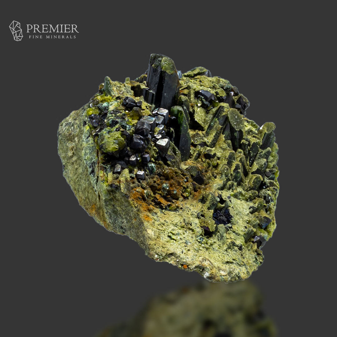 Vesuvianite, Magnetite, Diopside, 295 Carats, 59 Grams, Mineral Association, Skarn Deposit, Idocrase, Pyroxene, Collector Specimen, Miniature Specimen, Complex Mineral, Cabinet Specimen