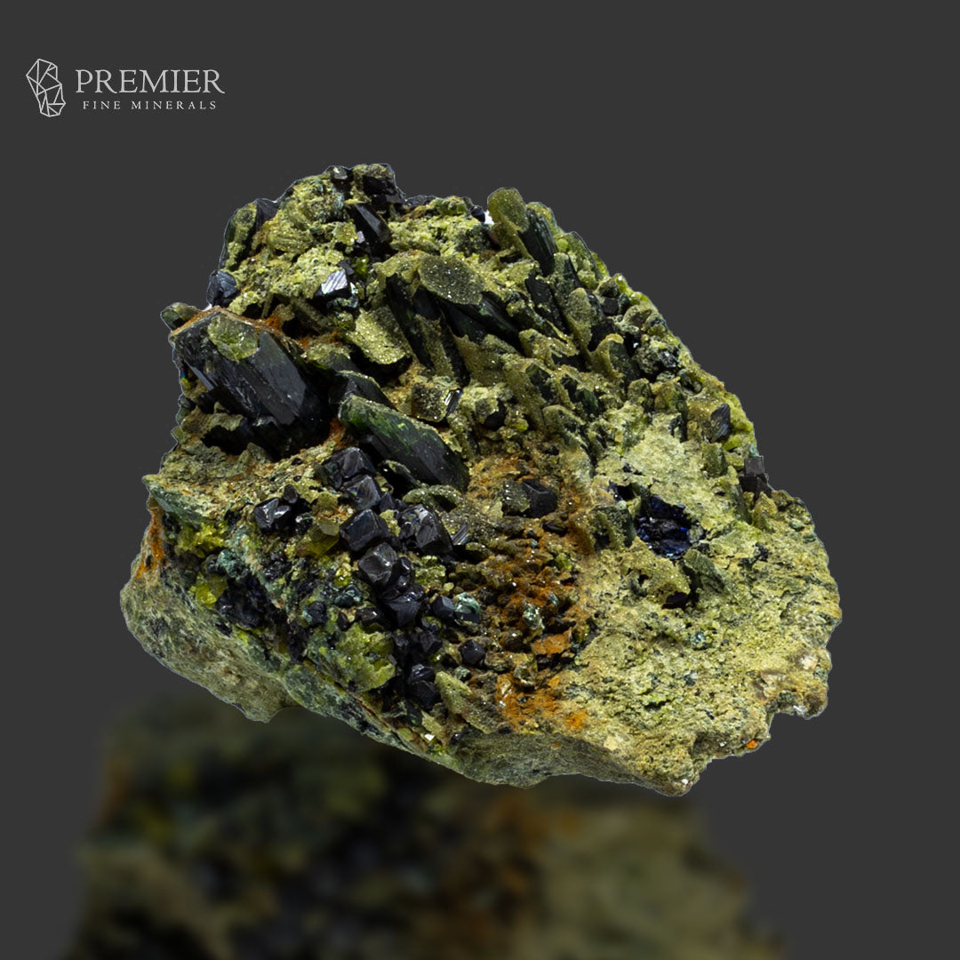 Vesuvianite, Magnetite, Diopside, 295 Carats, 59 Grams, Mineral Association, Skarn Deposit, Idocrase, Pyroxene, Collector Specimen, Miniature Specimen, Complex Mineral, Cabinet Specimen