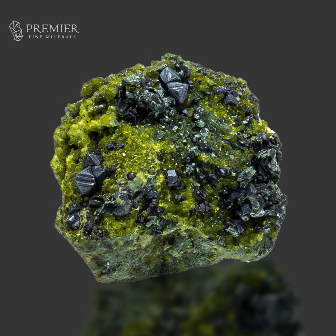 Magnetite, Vesuvianite, Diopside  on Matrix from Pakistan