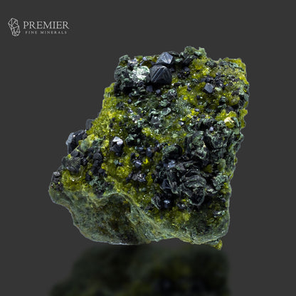 Magnetite, Vesuvianite, Diopside  on Matrix from Pakistan