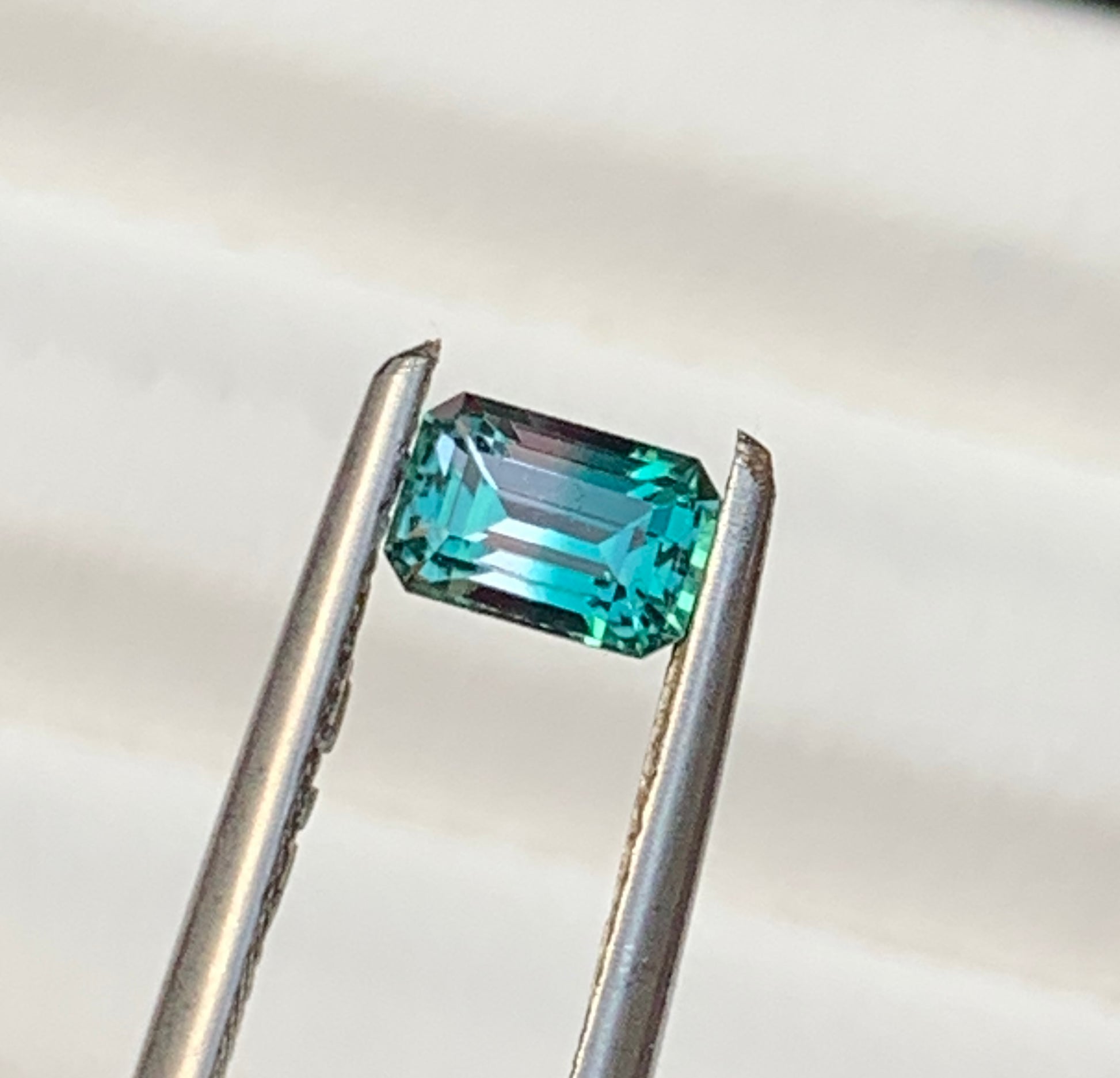 1.60 carats Natural indicolite Blue Bicolor Tourmaline Faceted Loose Gemstone From Afghanistan