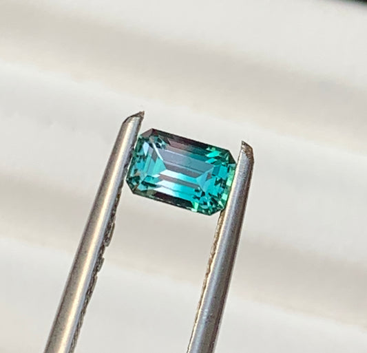 1.60 carats Natural indicolite Blue Bicolor Tourmaline Faceted Loose Gemstone From Afghanistan