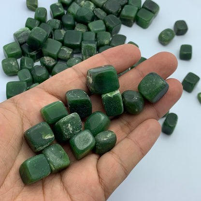 Nephrite Jade, Jade Tumble, 30 Grams, Polished Stone, Green Jade, Pakistan Crystal, Healing Crystal, Heart Chakra, Prosperity Stone, Tumbled Gemstone