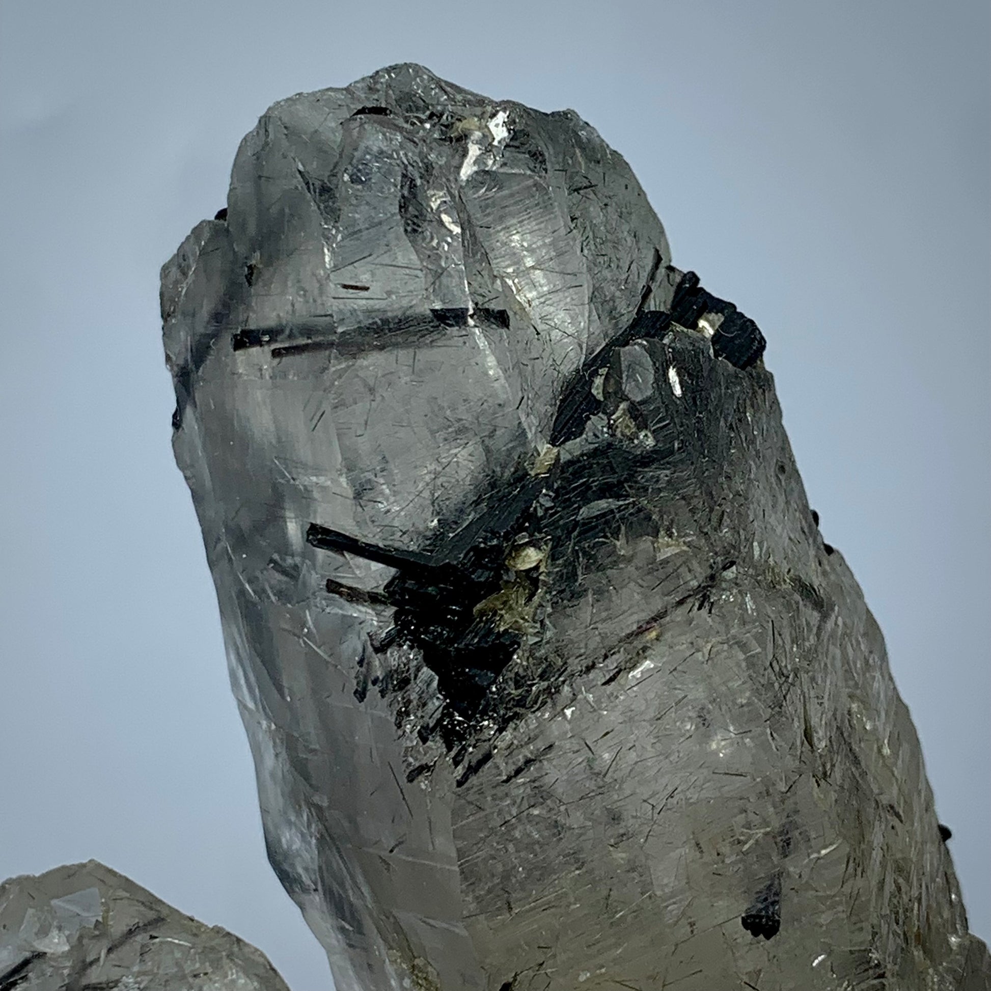 Schorl Quartz, Tourmalinated Quartz, Afghanistan Mineral, Protection Crystal, Grounding Stone, Quartz Cluster, Collector Specimen, Needle Inclusions, Investment Grade