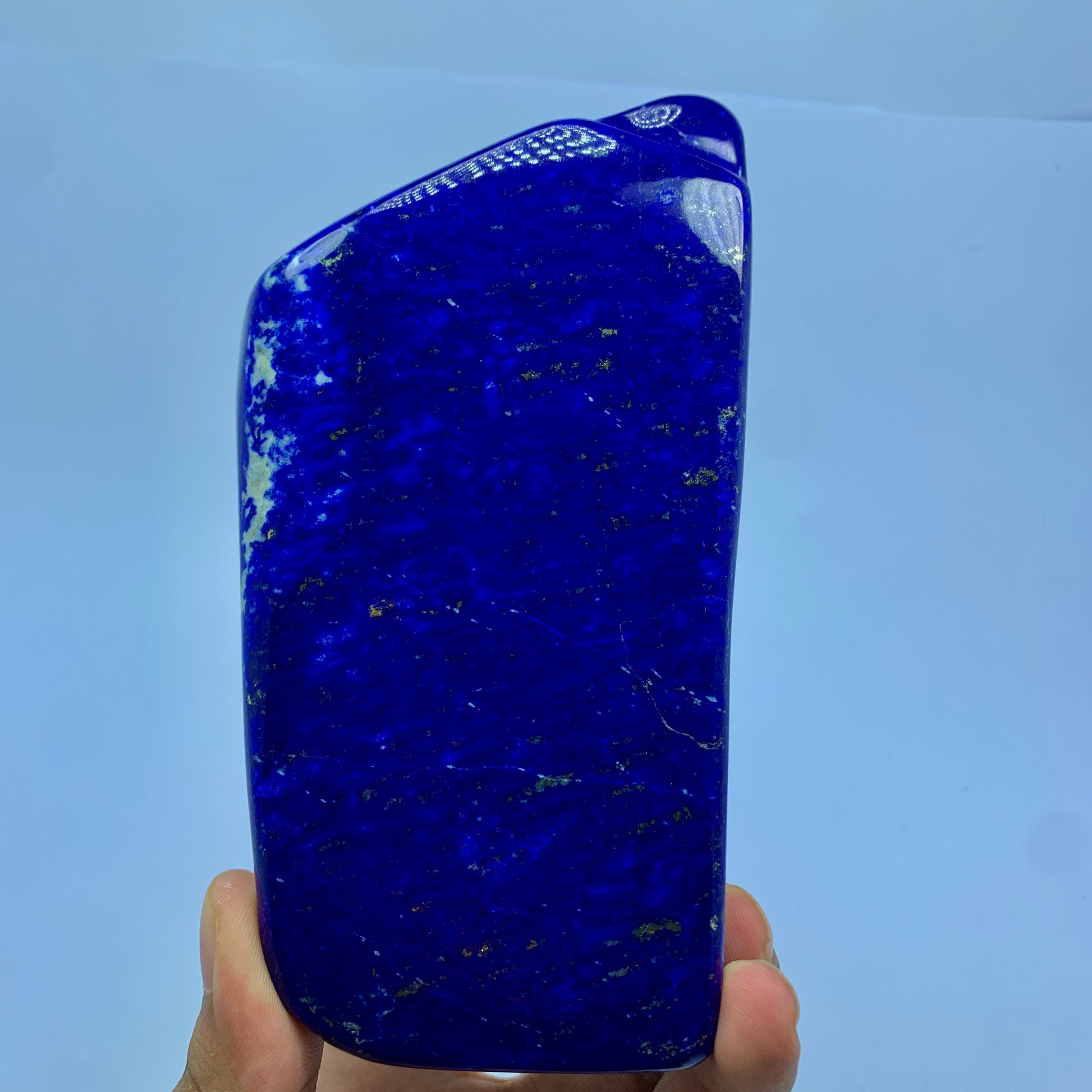 Lapis Lazuli Tumbled, 1400 Grams, Self Standing, Freeform Lapis, Deep Blue, Badakhshan Afghanistan, Polished Stone, Home Decor, Golden Pyrite, Display Stone