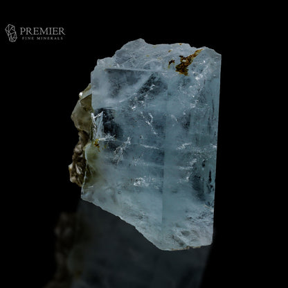 Aquamarine, Beryl, Etched Crystal, Geomatrix, Terminated, Muscovite, Mica, Combination Specimen, 649 Carats, 129.8 Grams, Pakistan Mineral, Collector Grade, Unique Habit