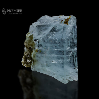 Aquamarine, Beryl, Etched Crystal, Geomatrix, Terminated, Muscovite, Mica, Combination Specimen, 649 Carats, 129.8 Grams, Pakistan Mineral, Collector Grade, Unique Habit