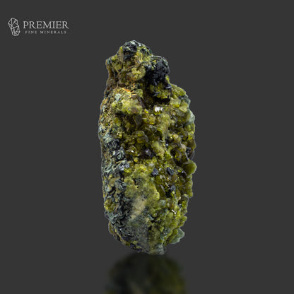 Vesuvianite, Diopside, Rainbow Magnetite and Biotite Cluster