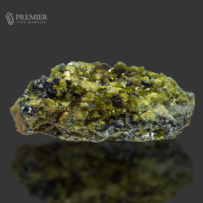 Vesuvianite, Diopside, Rainbow Magnetite and Biotite Cluster