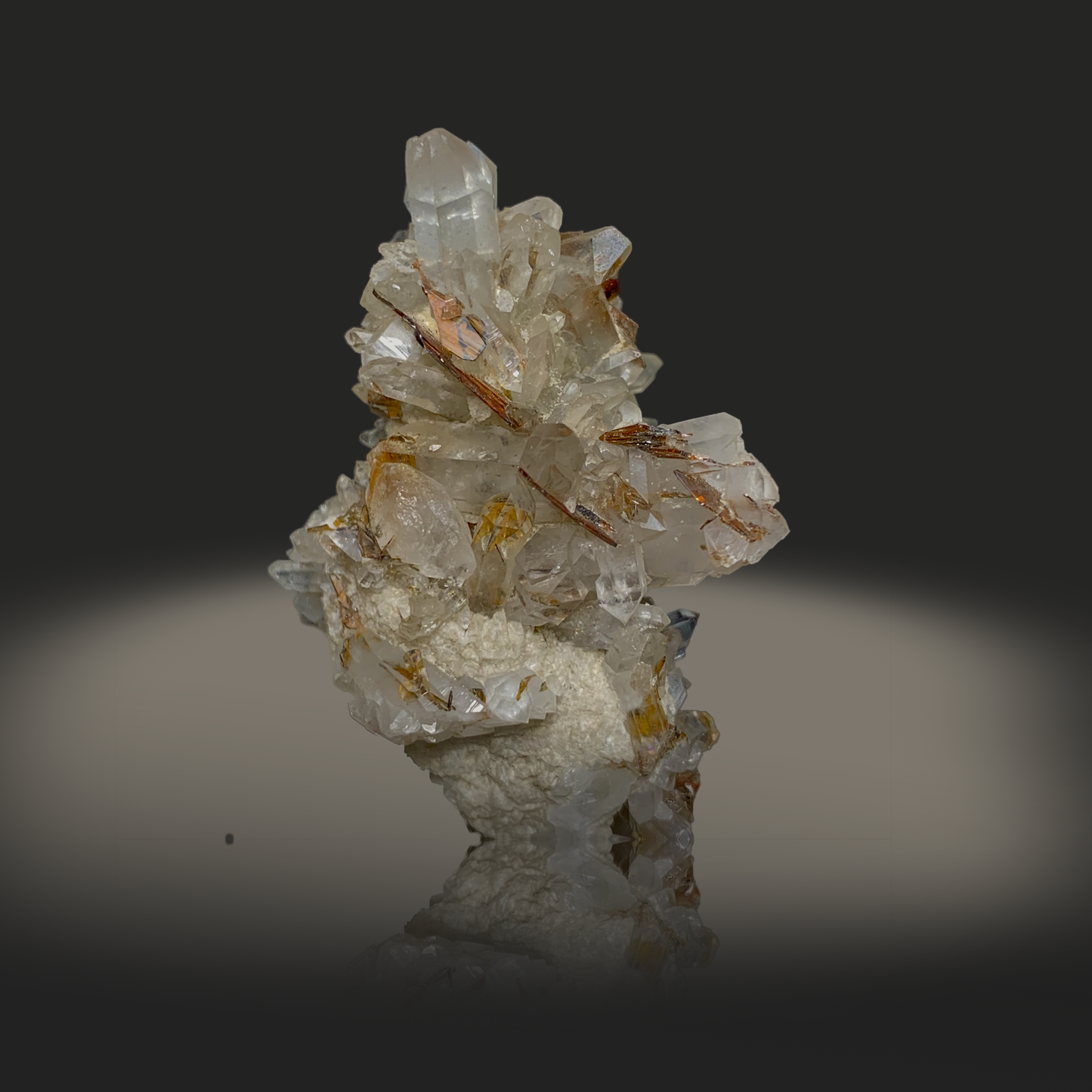 Brookite, Quartz, Inclusion, Included Quartz, 18.5 Grams, Pakistan Mineral, Titanium Dioxide, Rare Mineral, Collector Specimen, Crystal Cluster, Beryl, Combination Specimen, Aesthetic Mineral