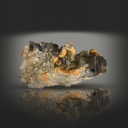 Brookite, Quartz, Chlorite, Inclusion, Green Quartz, 89 Grams, 445 Carats, Pakistan Mineral, Rare Mineral, Collector Specimen, Large Specimen, Crystal Cluster, Combination Specimen