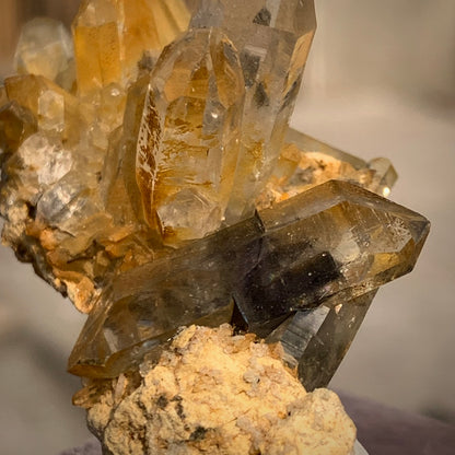 Brookite, Quartz, Inclusion, Included Quartz, 18.5 Grams, Pakistan Mineral, Titanium Dioxide, Rare Mineral, Collector Specimen, Crystal Cluster, Beryl, Combination Specimen, Aesthetic Mineral