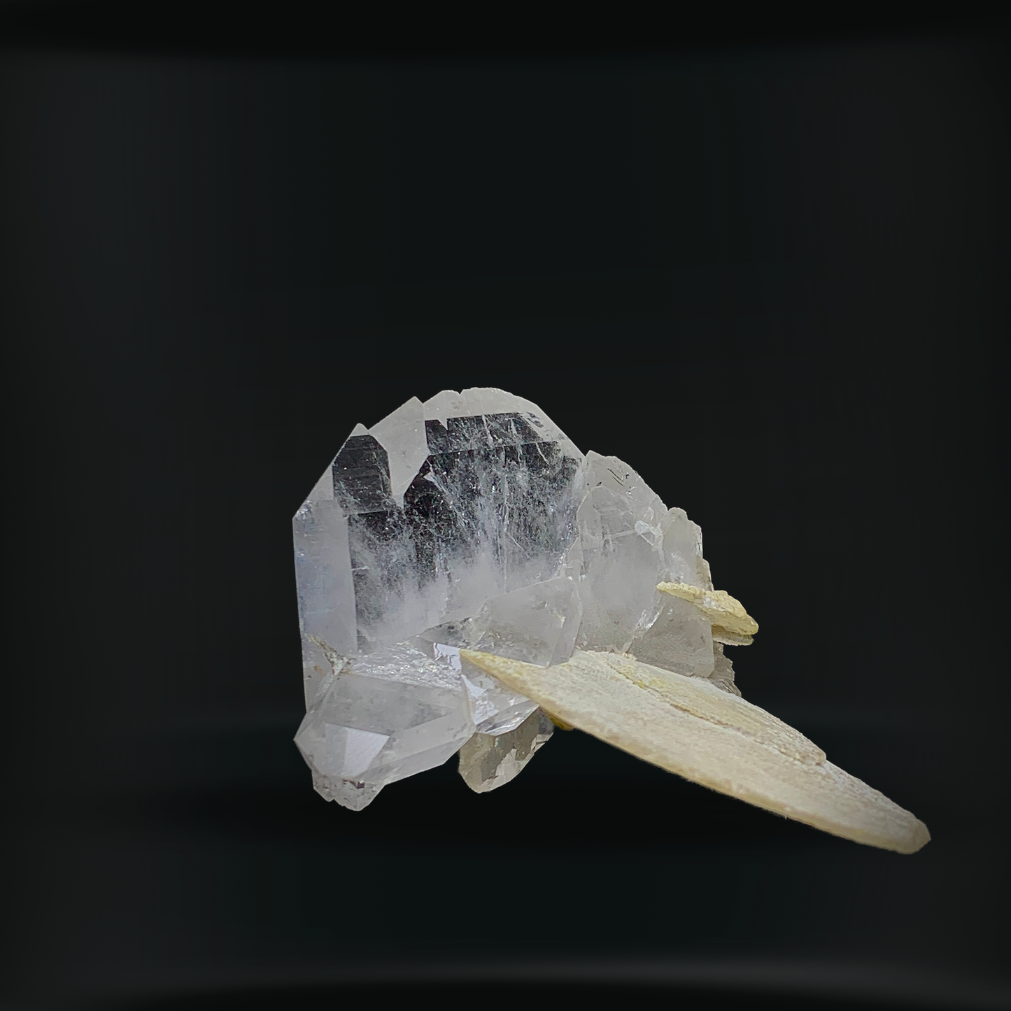 Faden Quartz, Calcite, Quartz Combination, 180 Carats, 36 Grams, Pakistan Mineral, Rare Crystal Habit, Healing Crystal, Collector Specimen, Miniature Specimen, Faden Crystal, Calcite on Quartz,