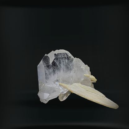 Faden Quartz, Calcite, Quartz Combination, 180 Carats, 36 Grams, Pakistan Mineral, Rare Crystal Habit, Healing Crystal, Collector Specimen, Miniature Specimen, Faden Crystal, Calcite on Quartz,