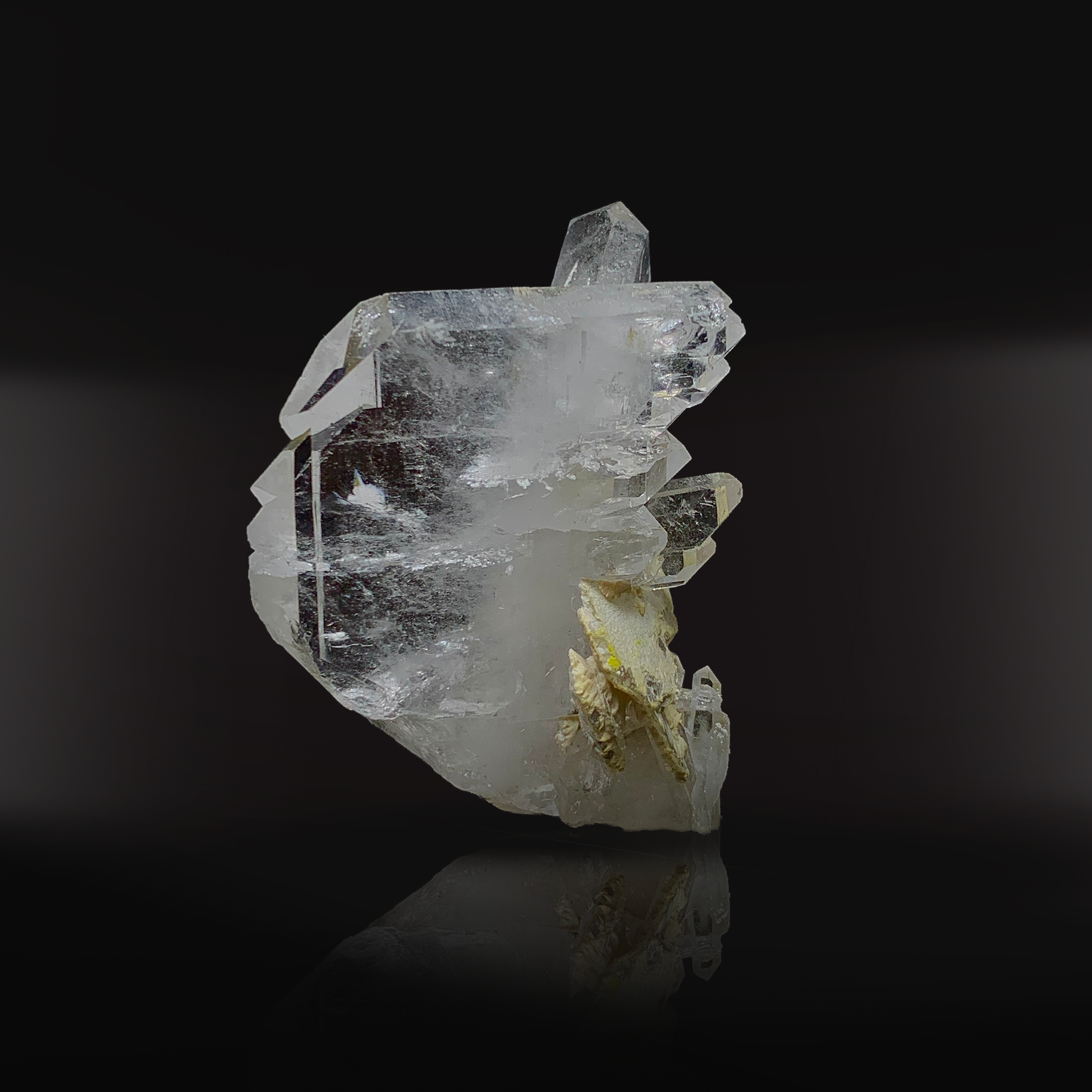 Faden Quartz, Calcite, Quartz Combination, 180 Carats, 36 Grams, Pakistan Mineral, Rare Crystal Habit, Healing Crystal, Collector Specimen, Miniature Specimen, Faden Crystal, Calcite on Quartz,